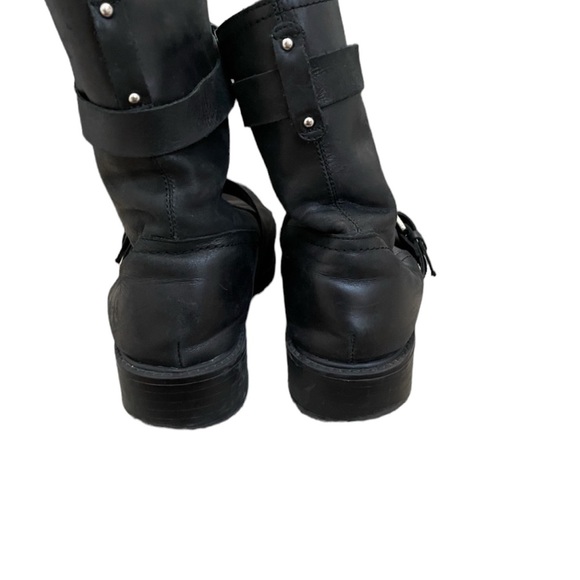 Pour La Victoire Black Leather Moto Boots - Picture 2 of 4